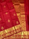 Red Palakhi By Aab Soft Lichi Silk Jacquard Border Saree